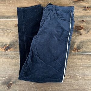 Adriano Goldschmied Isabelle Black Velvet with White Stripe Pants